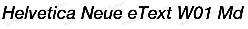 Helvetica Neue eText W01 Md Regular字体转换